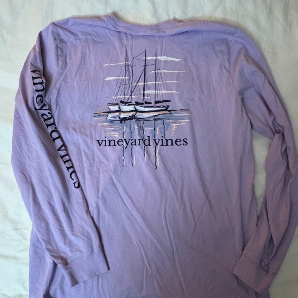 Vineyard Vines Lavender Long Sleeve Tee